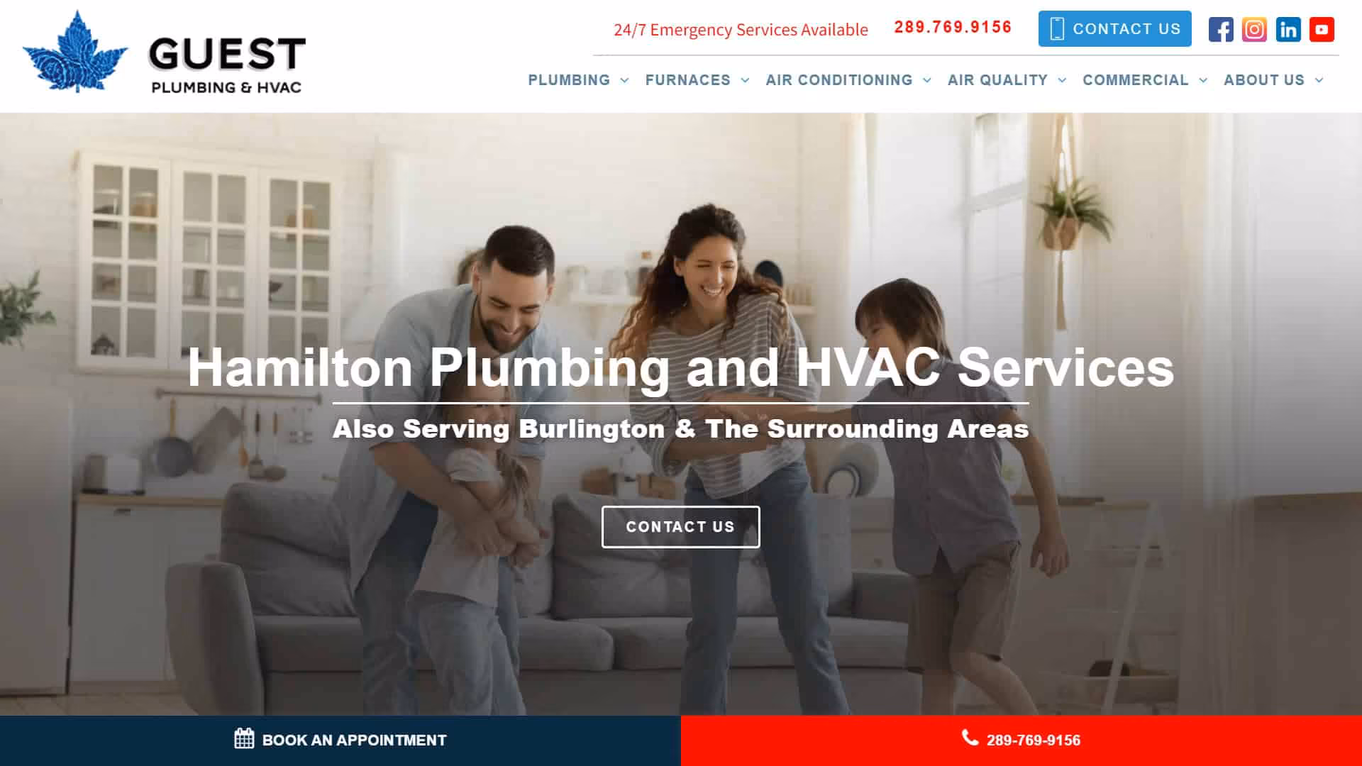 guestplumbing website screenshot